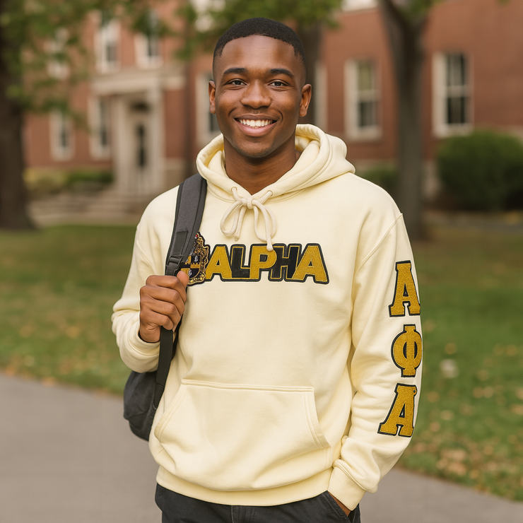"STDNT UNION" Alpha Cold Cream Hoodie