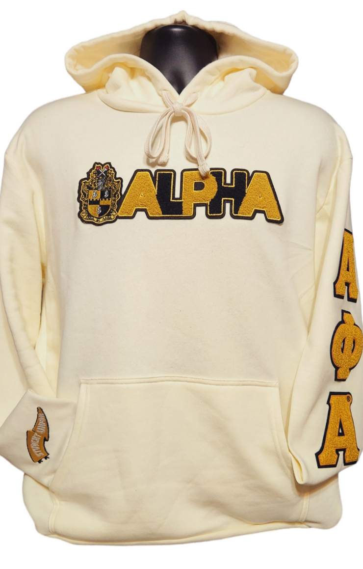 "STDNT UNION" Alpha Cold Cream Hoodie