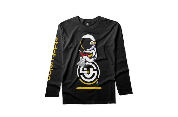 Stewie McFly Long Sleeve (Black & Gold)