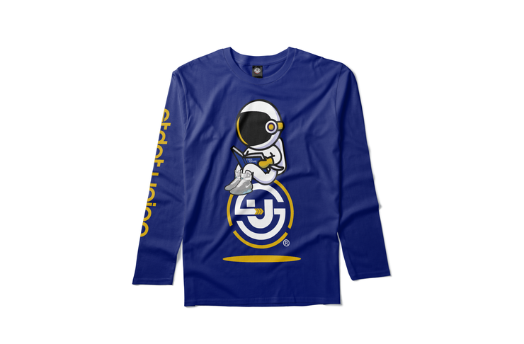 Stewie McFly Long Sleeve (Blue & Gold)