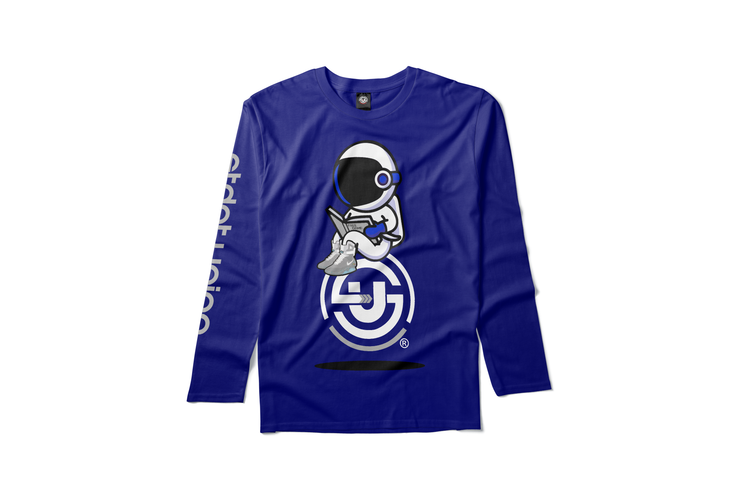 Stewie McFly Long Sleeve (Blue & White)